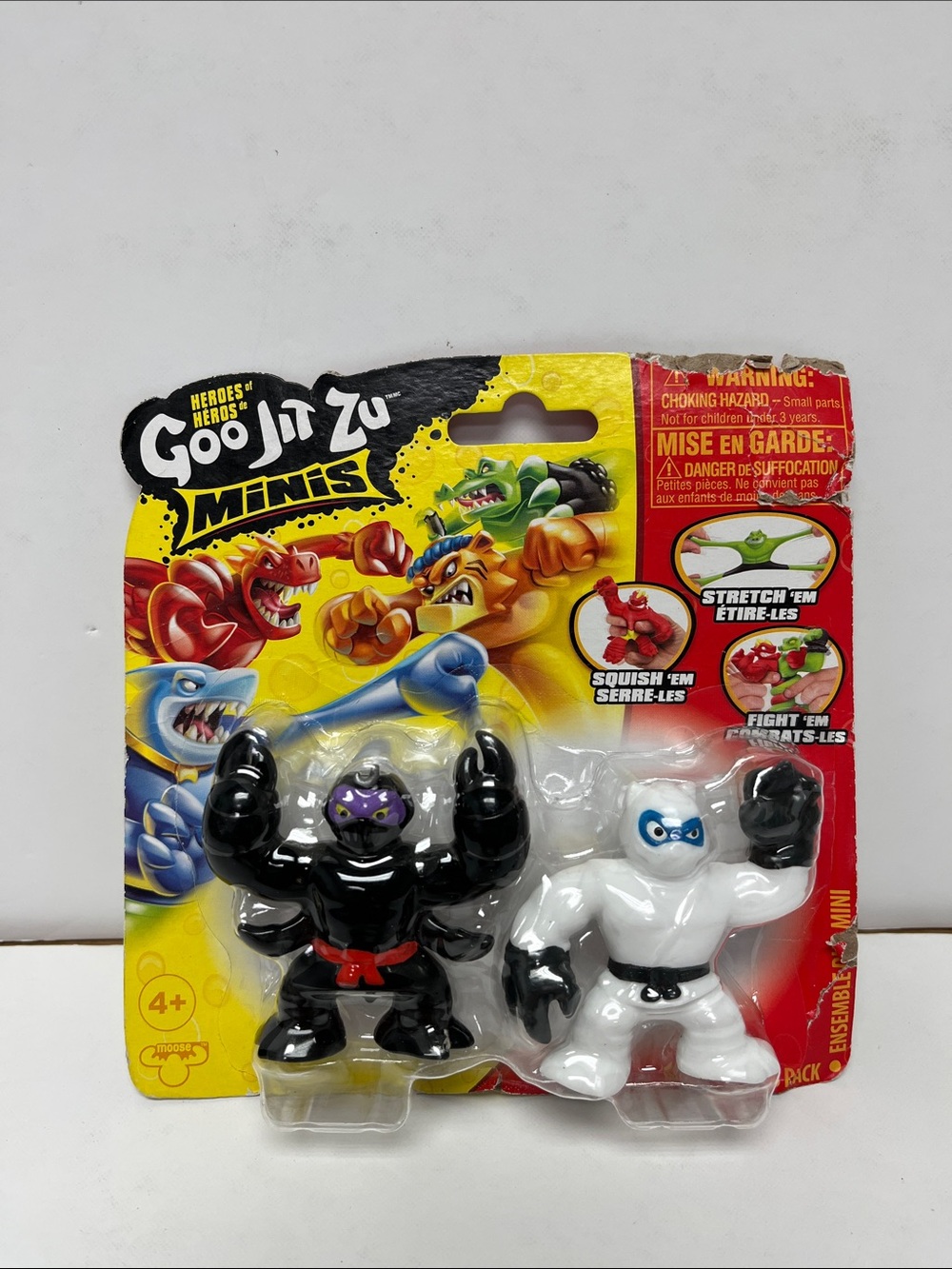 Goo Jit Zu Minis Black & White Stretchy Action Figure Duo